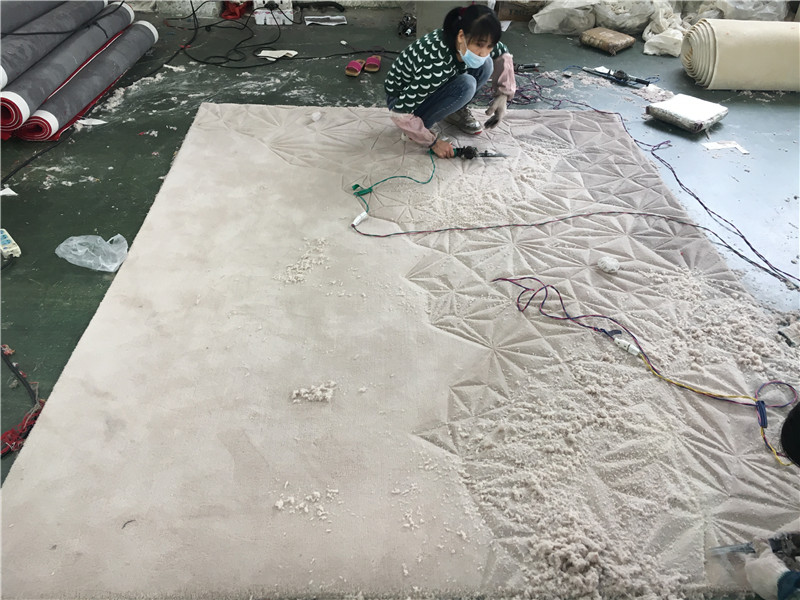 手工地毯生產(chǎn)過程