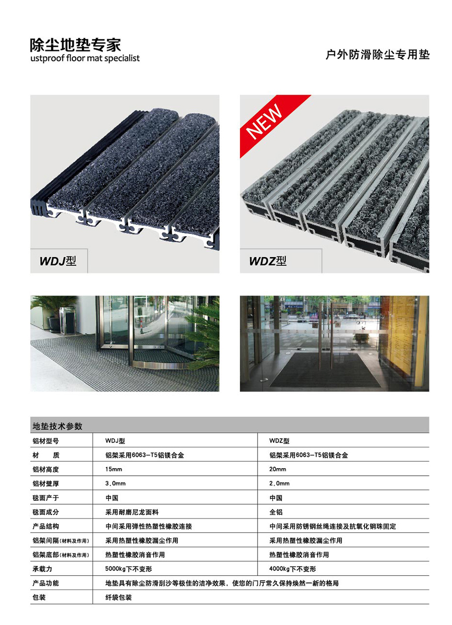 WDJ&WDZ 辦公室門口鋁合金除塵地墊
