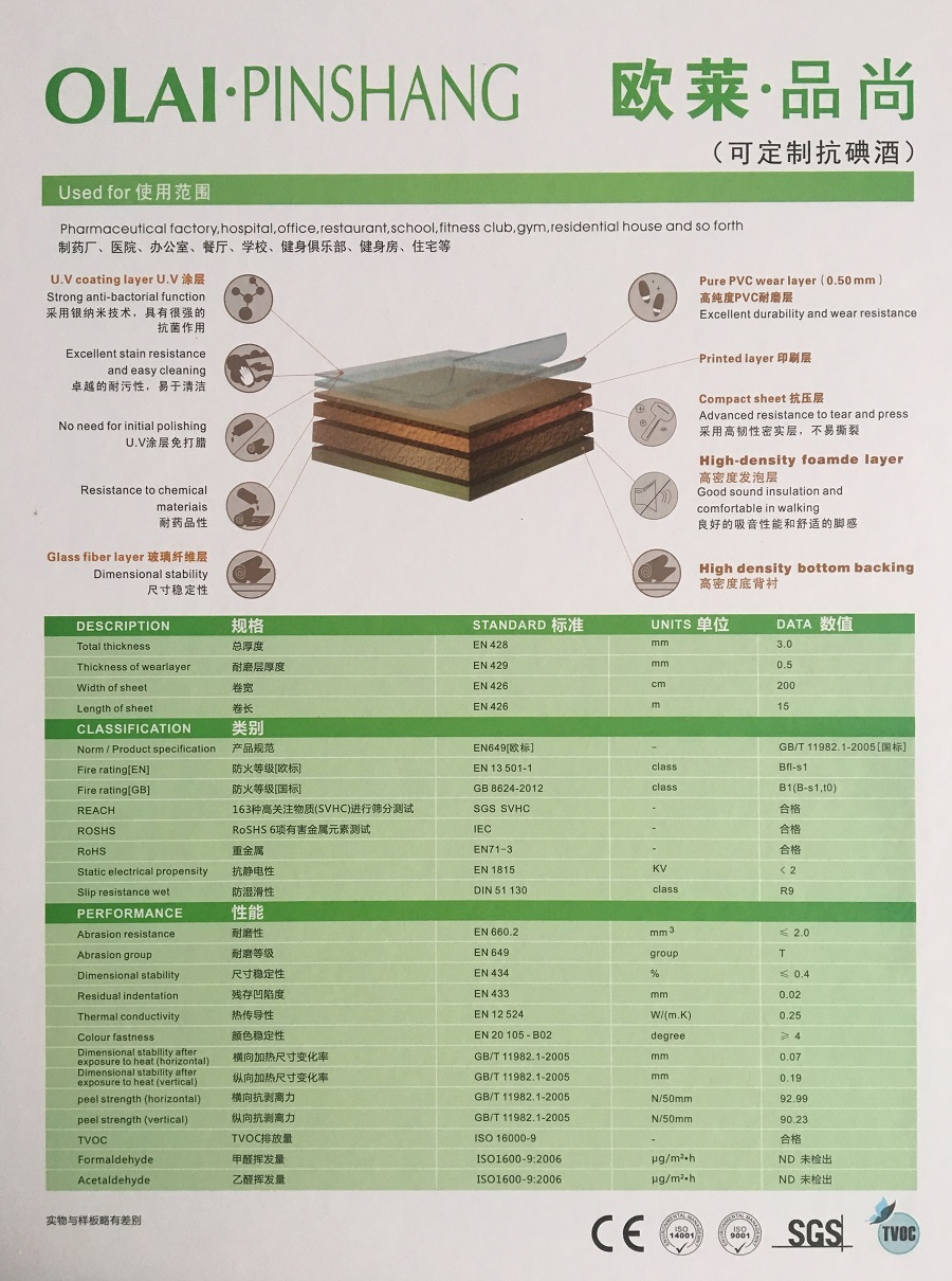 品尚系列-圖書館/醫(yī)院pvc卷材地板 產(chǎn)品參數(shù)