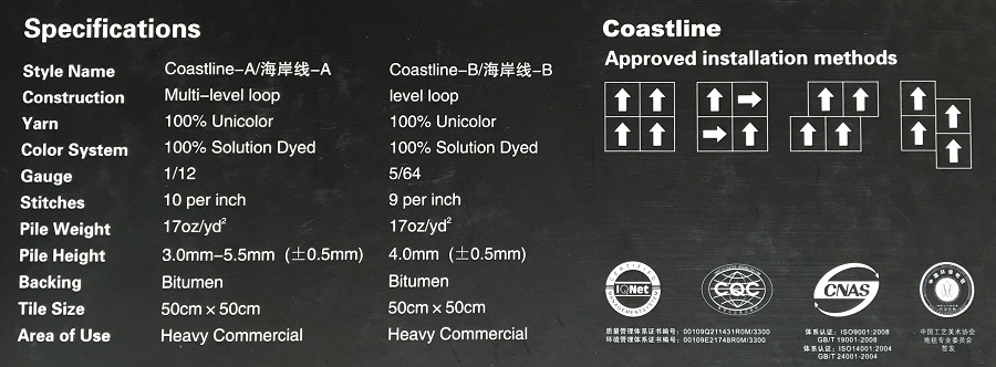 Coastline系列 產(chǎn)品參數(shù)