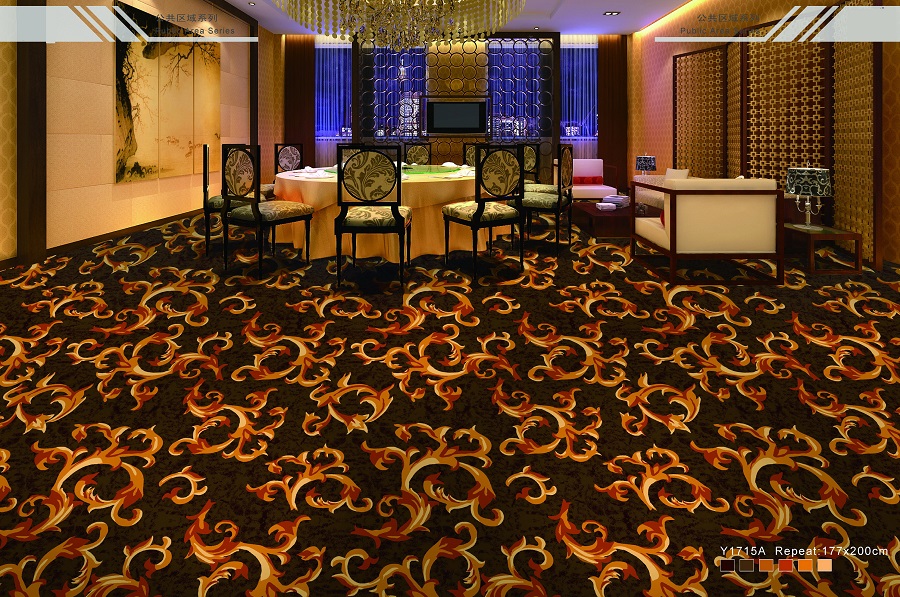 Y1715A系列 酒店地毯宴會(huì)廳尼龍印花地毯 效果