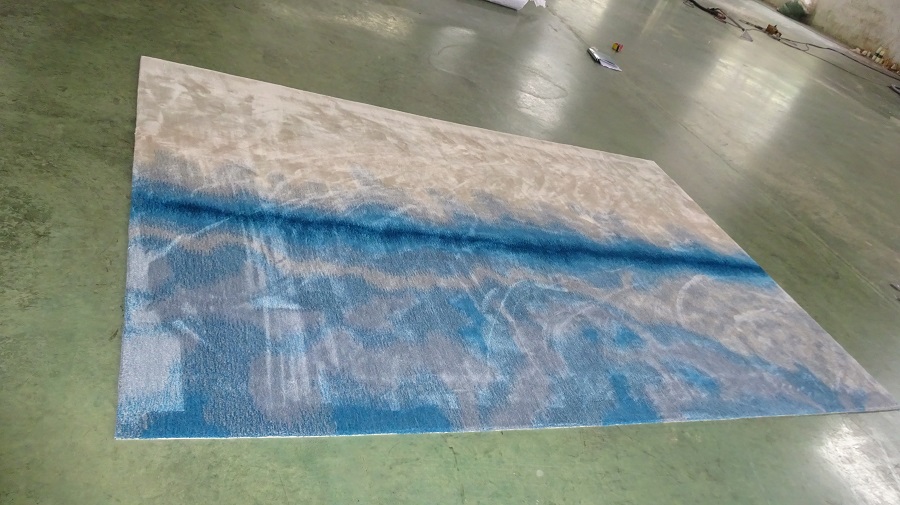 SG212 定制手工槍刺羊毛地毯 特寫